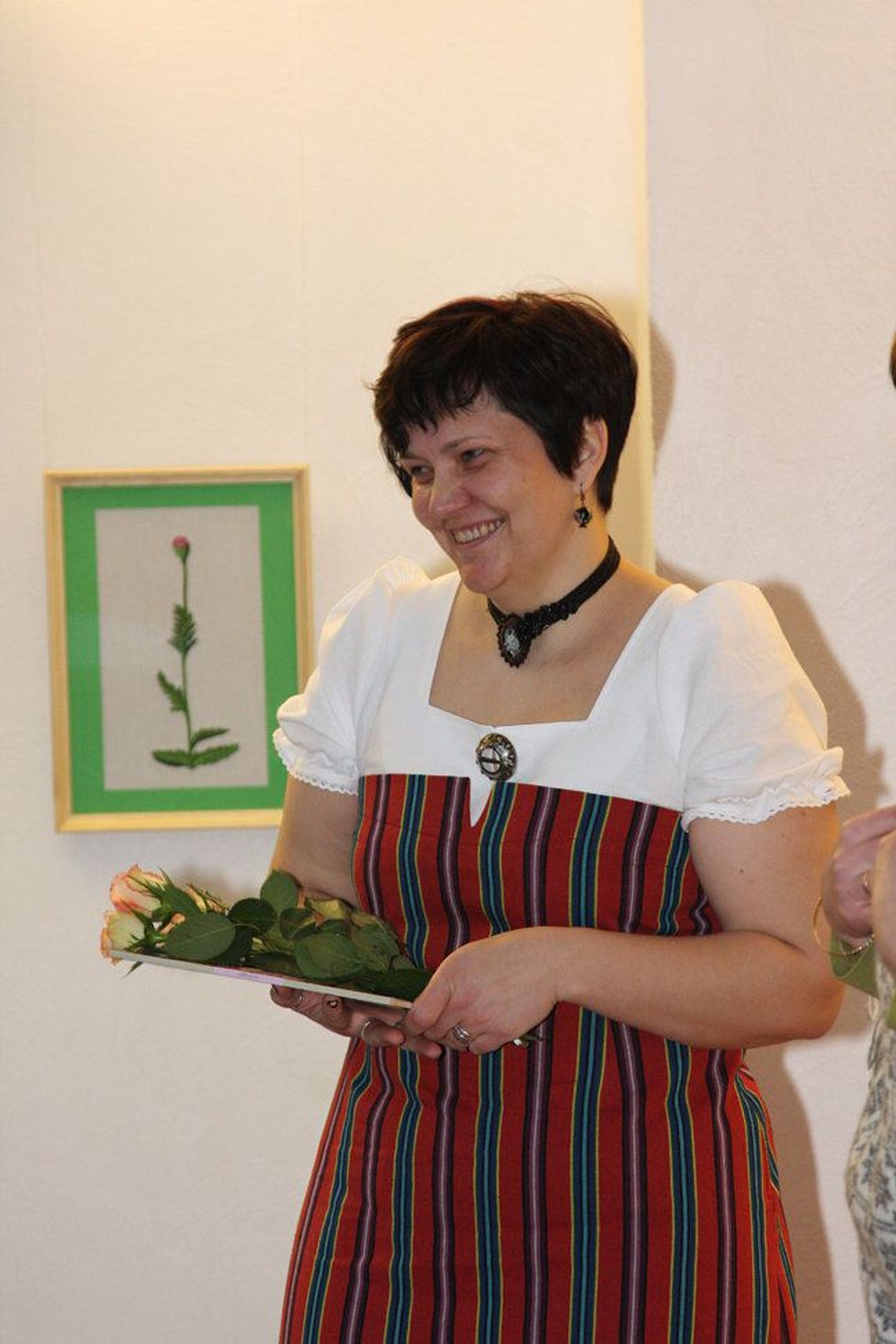 Aire Hulkko isikunäituse avamisel 
Valga kultuuri- ja huviala­keskuses 
2010. aastal.