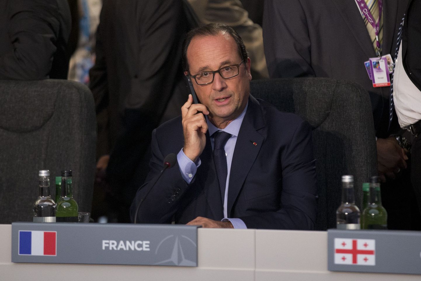 Prantsusmaa president François Hollande täna Walesis NATO tippkohtumisel.