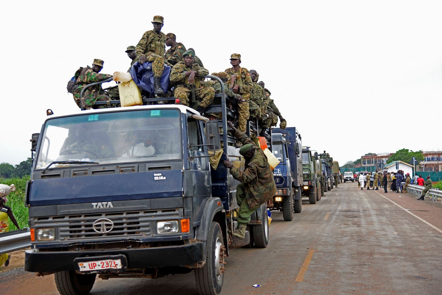 Uganda rahvakaitseväe võitlejad.
