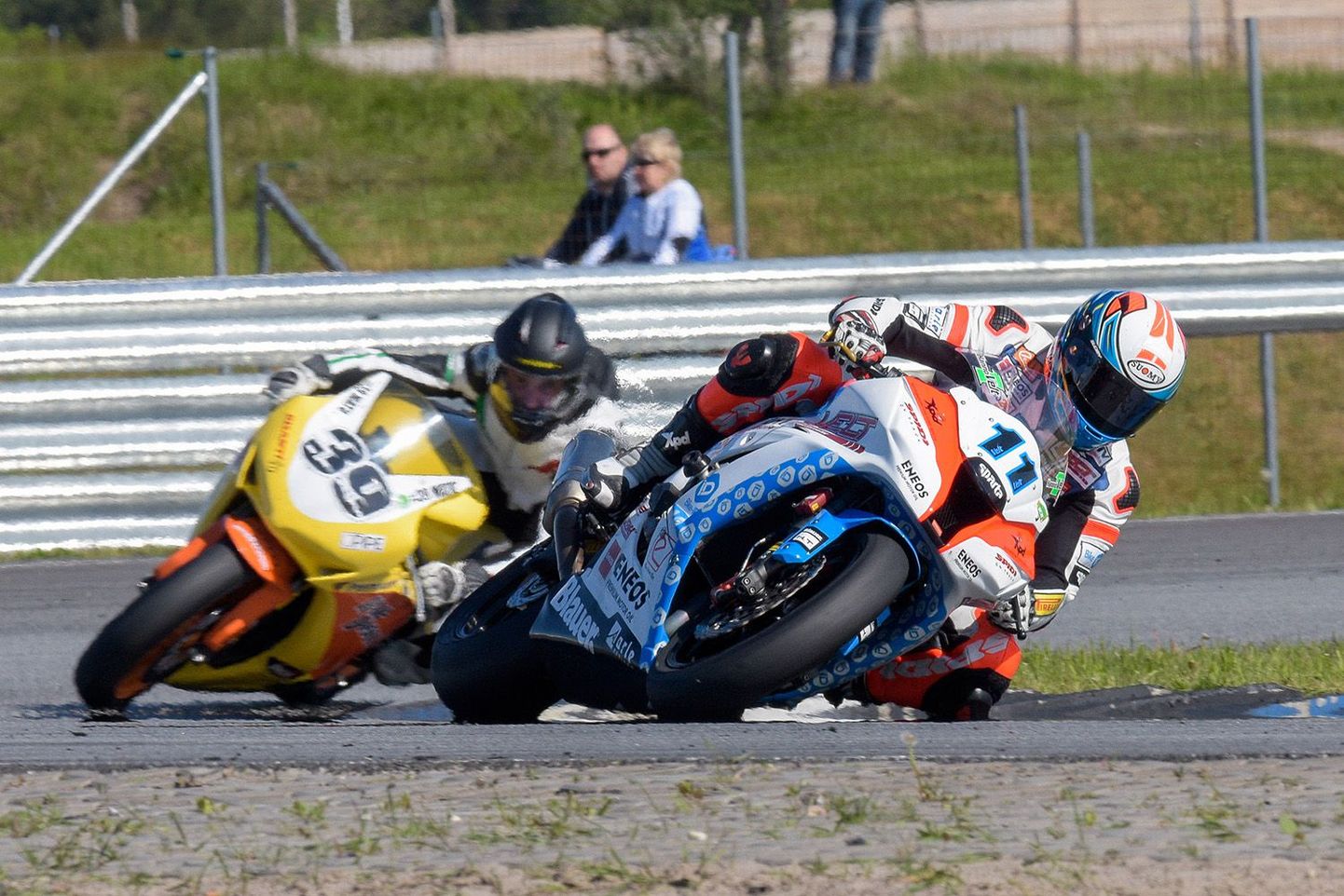 Superbike'i kaks kiiremat Hanno Velt (11) ja Martin Pärtelpoeg (39).