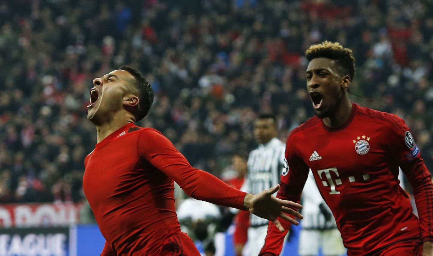 Vahetusest sekkunud Thiago Alcantara ja Kingsley Comani väravad tõid Bayernile lisaajal võidu
