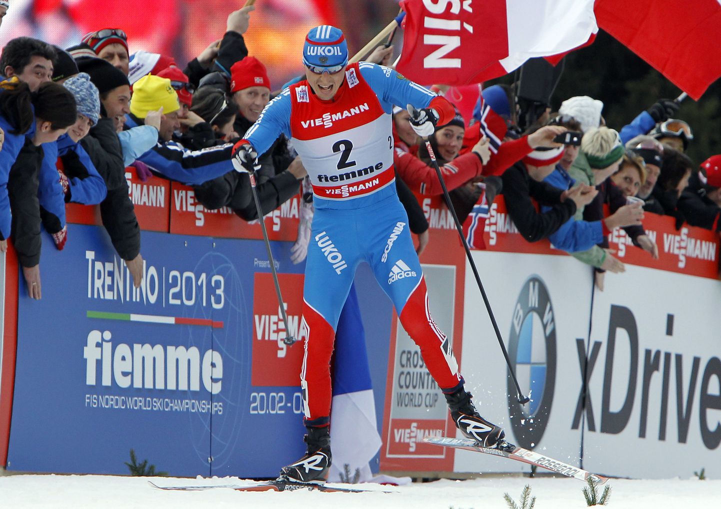 Aleksandr Legkov Tour de Ski lõputõusul.