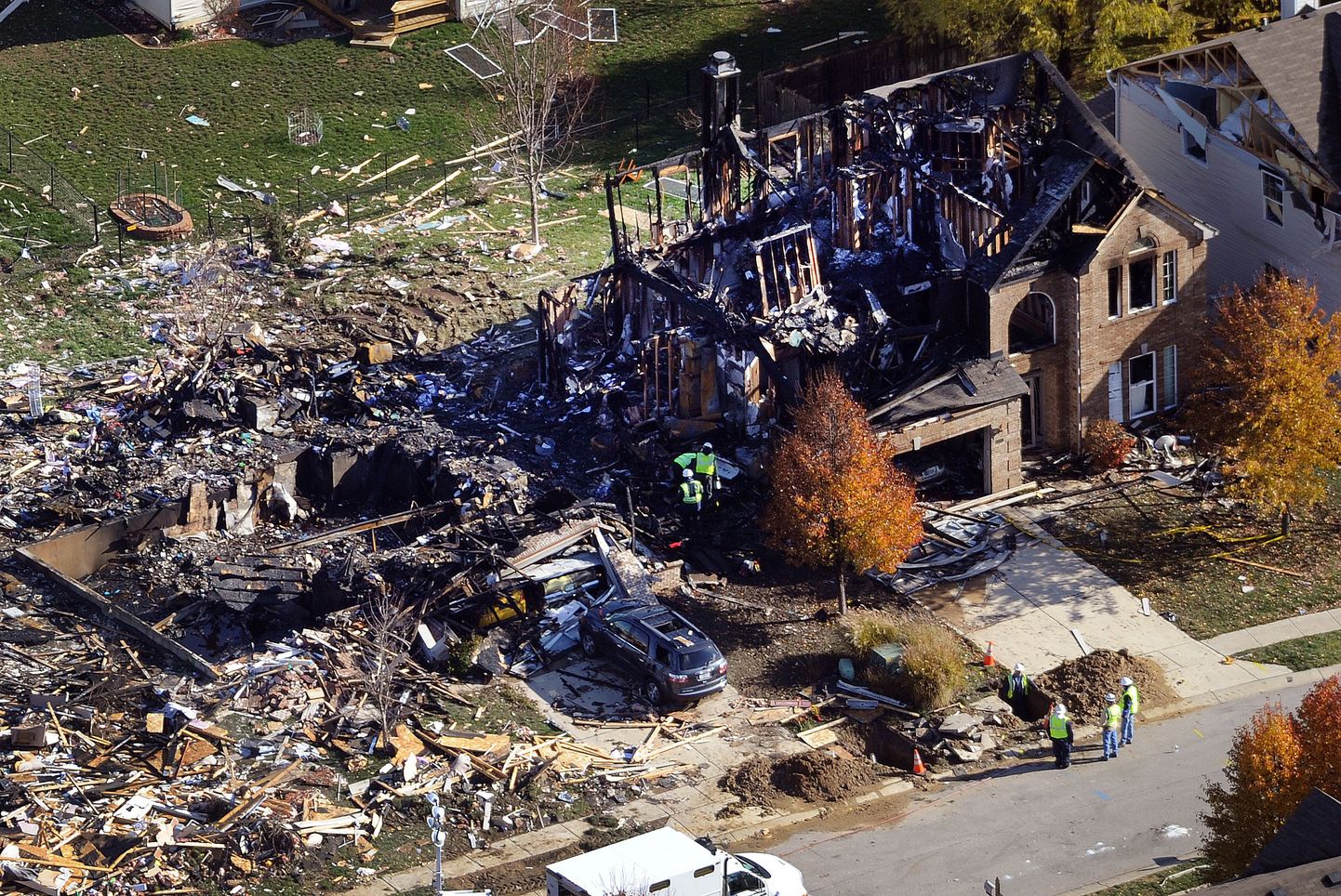 Indianapolise eeslinnas hävinenud majad