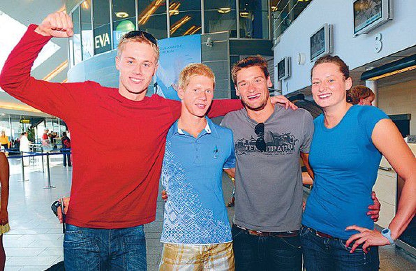 Vasakult paremale  Andres Olvik, Martin Liivamägi, Martti Aljand ja Triin Aljand lähevad olümpiale Eesti rekordeid purustama.