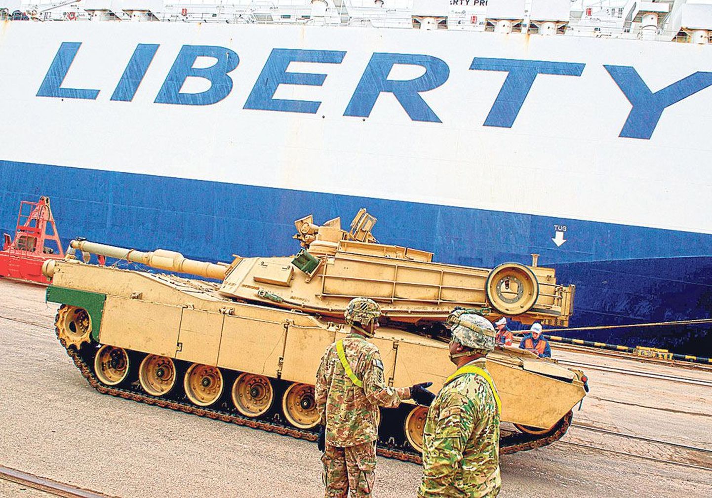 Танк США Abrams в марте нынешнего года в Риге.