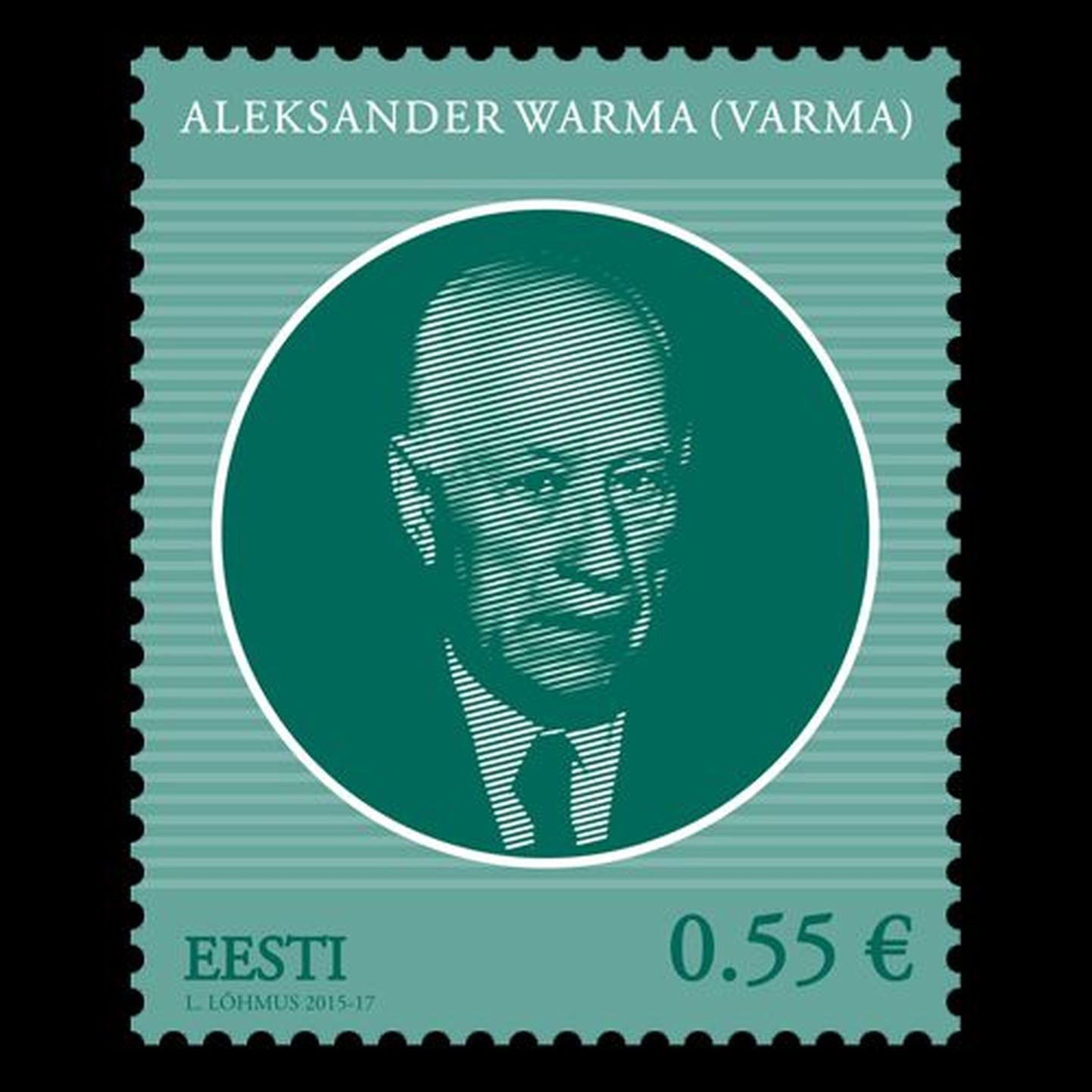 Aleksander Warmale pühendatud postmark
