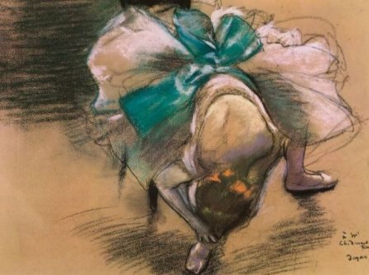 Edgar Degas «Baleriin paelu sidumas»
