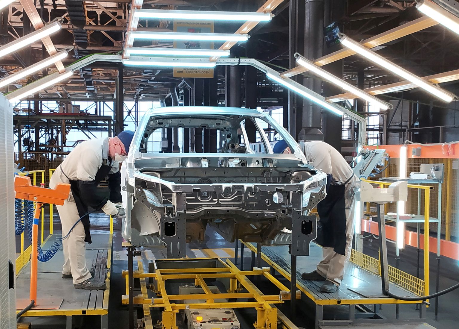 Lada autotehas Iževski linnas Venemaal.