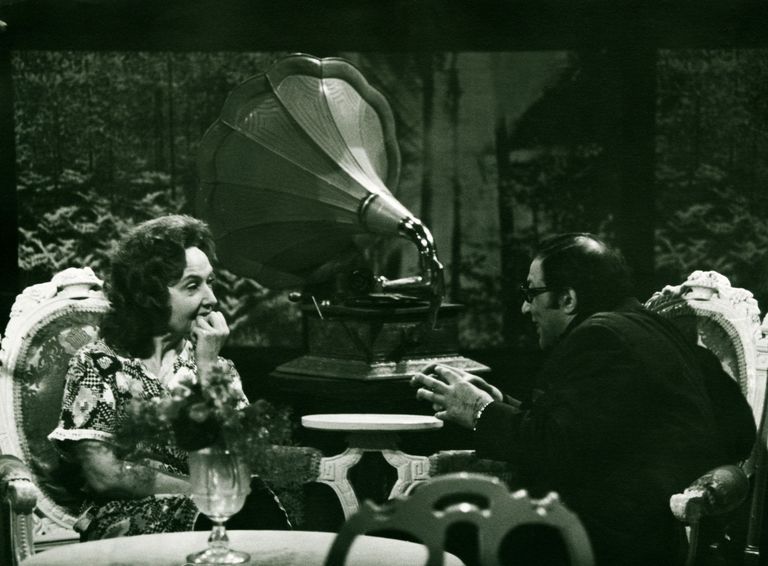 Saade «Estraaditähestik» aastal 1979, näitlejad Ita Ever ja Eino Baskin. Autor: Hannes Lintrop/ERRi fotoarhiiv