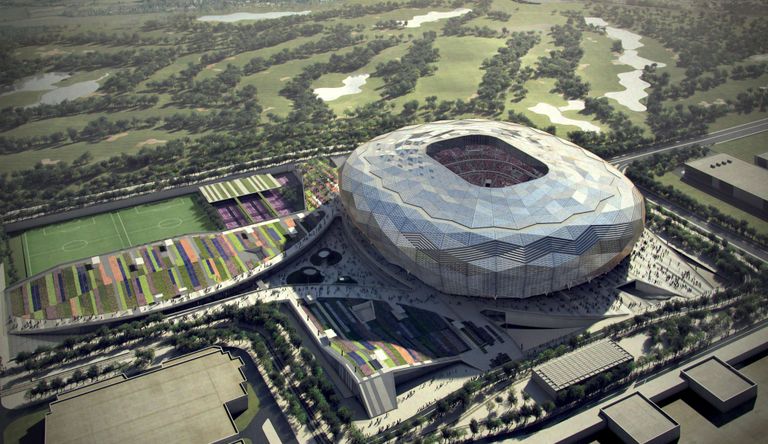 Dohasse ehitatav Qatar Foundationi staadion. Riik plaanib luua seninägematult head jalgpallii mängimise tingimused