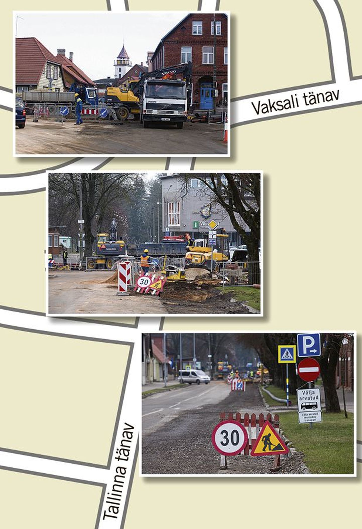 Viljandi liikluse tuiksoonel Tallinna ja Vaksali tänaval käivad juba paar nädalat ehitustööd ning seetõttu on sõit eri suundadest piiratud. Kuigi ametlikult tohivad seal liikuda ainult ühis- ja teenindavad sõidukid, lasevad ehitajad läbi ka teisi.