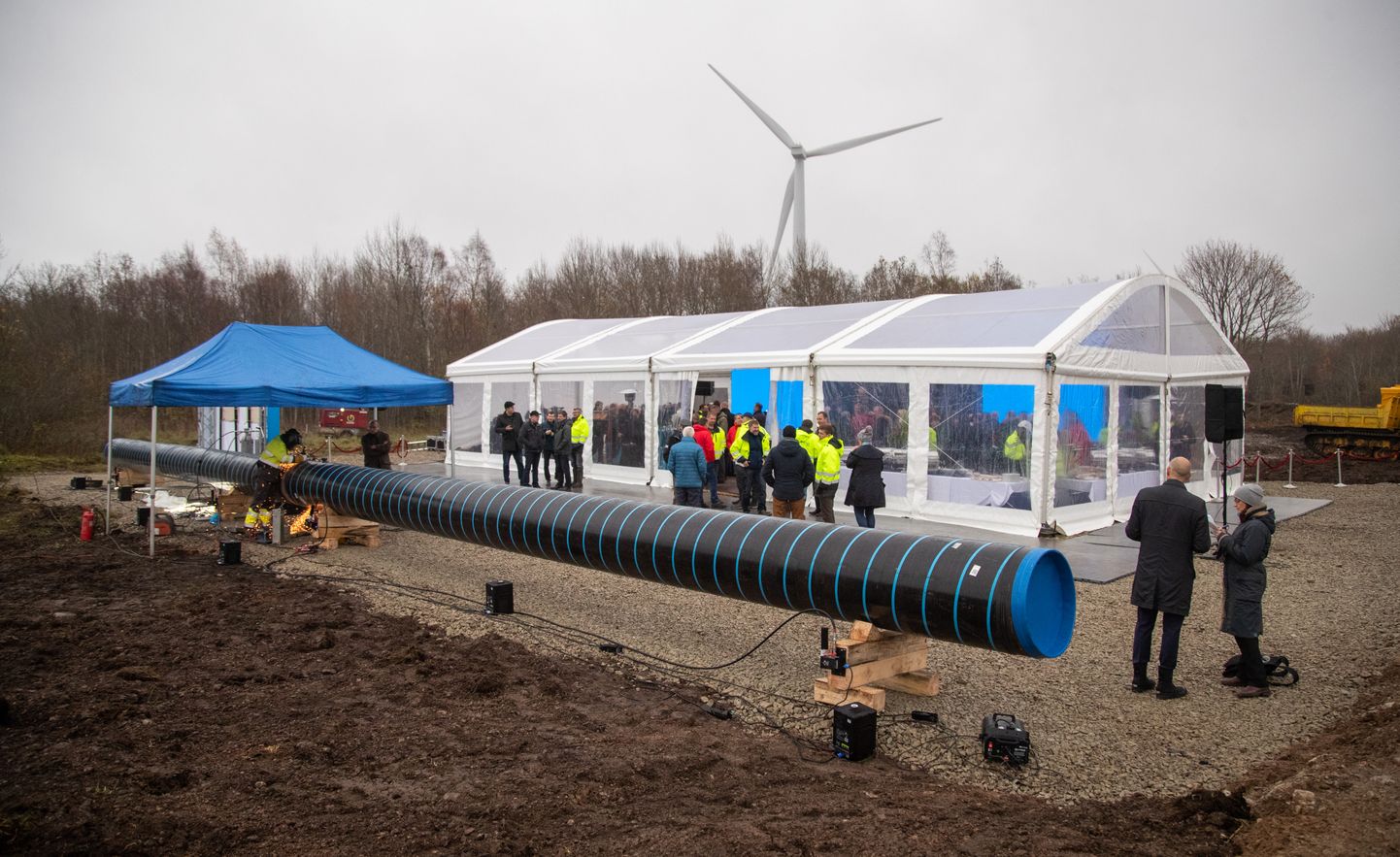 Праздничное открытие строительства наземной части эстоно-финского газопровода Balticconnector.