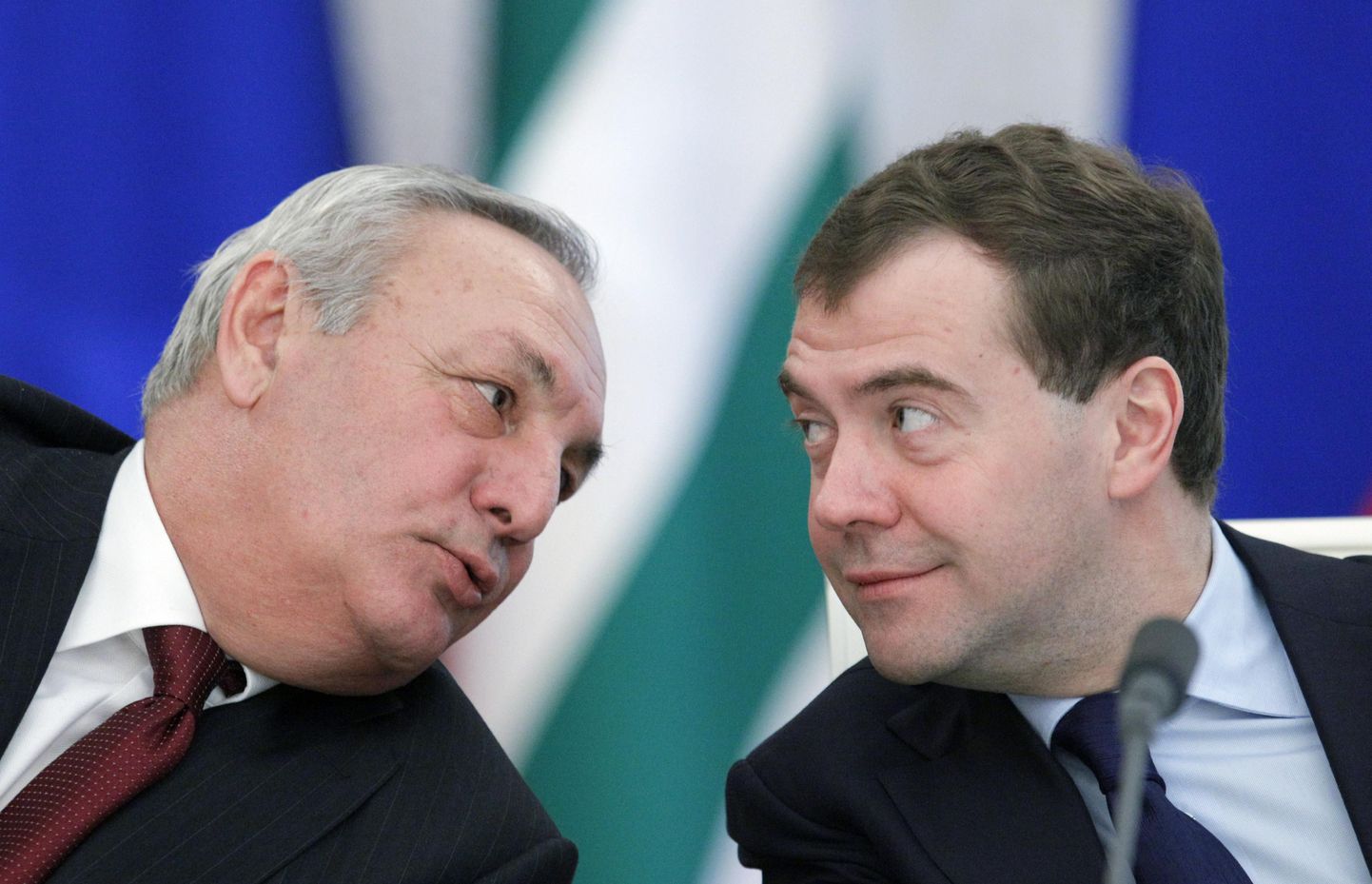 Abhaasia liider Sergei Bagapš ja Venemaa president Dmitri Medvedev Moskvas.
