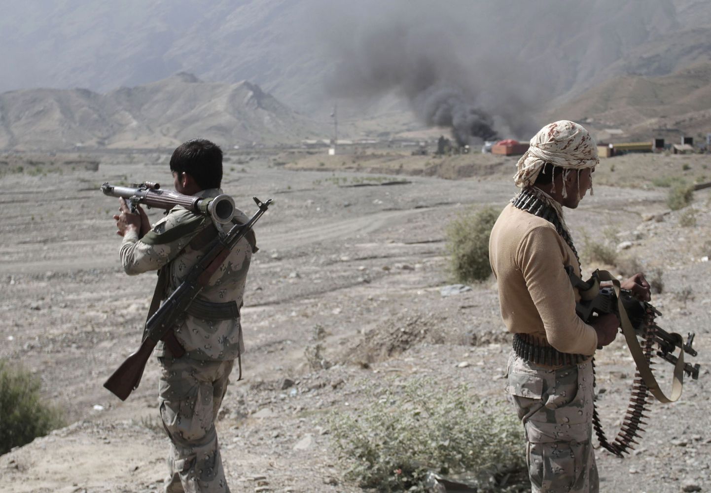 Afganistani piirivalve pärast Talibani rünnakut.