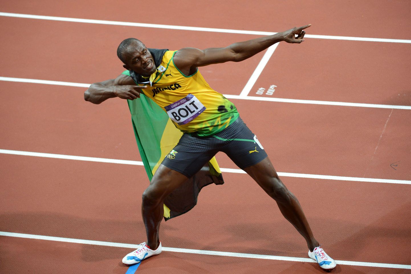 Fotol maailma kiireim mees Usain Bolt.