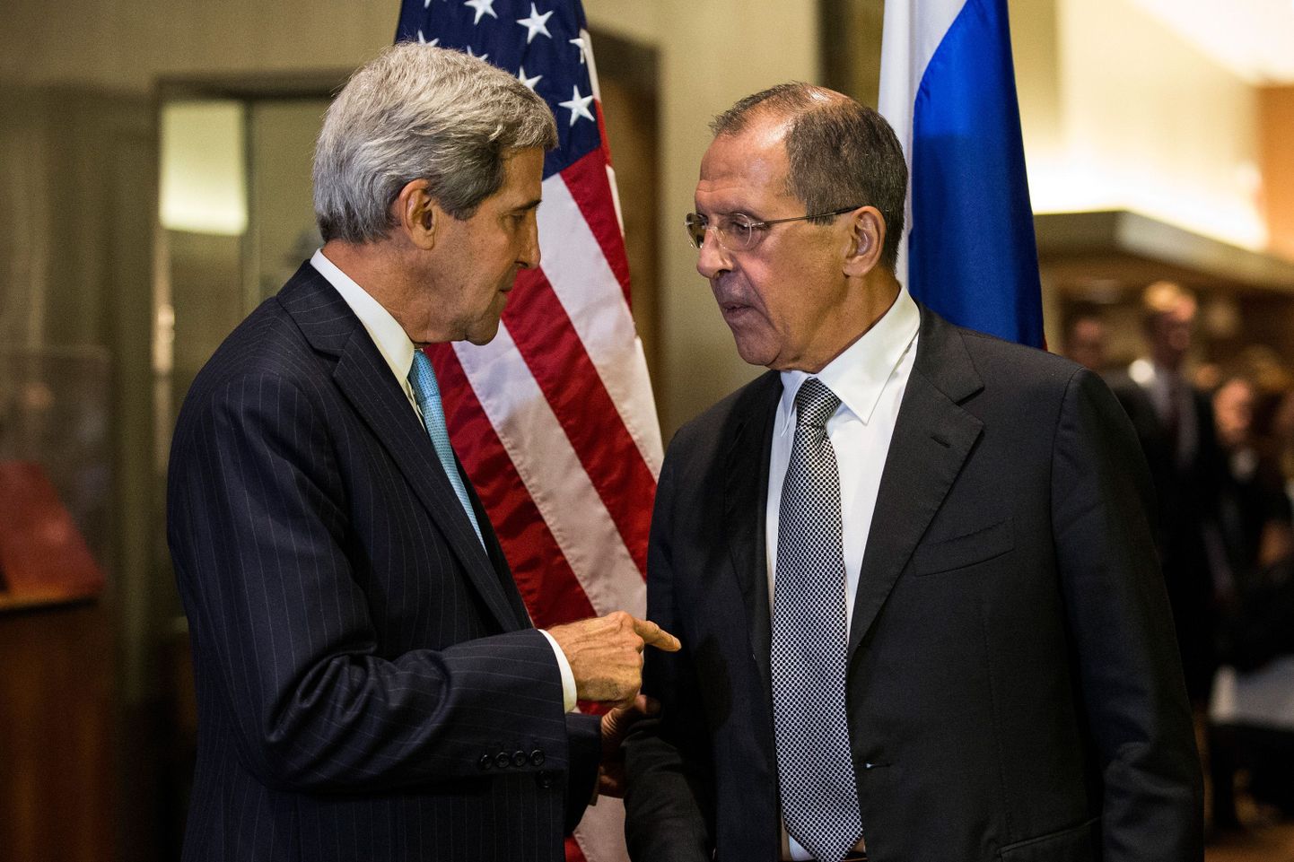 USA välisminister John Kerry (vasakul) ja Venemaa välisminister Sergei Lavrov New Yorgis.