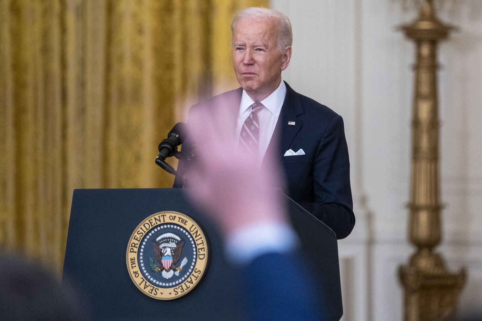 USA president Joe Biden rääkimas Ukraina teemadel 22. veebruaril.