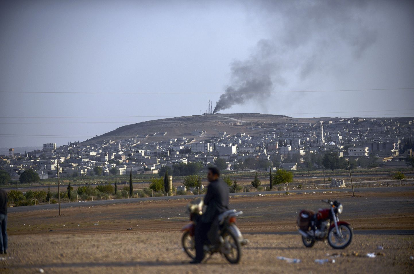 Türgi poolt avanev vaade Ain al-Arabi linnale, mida kurdid tunnevad nime all Kobane.