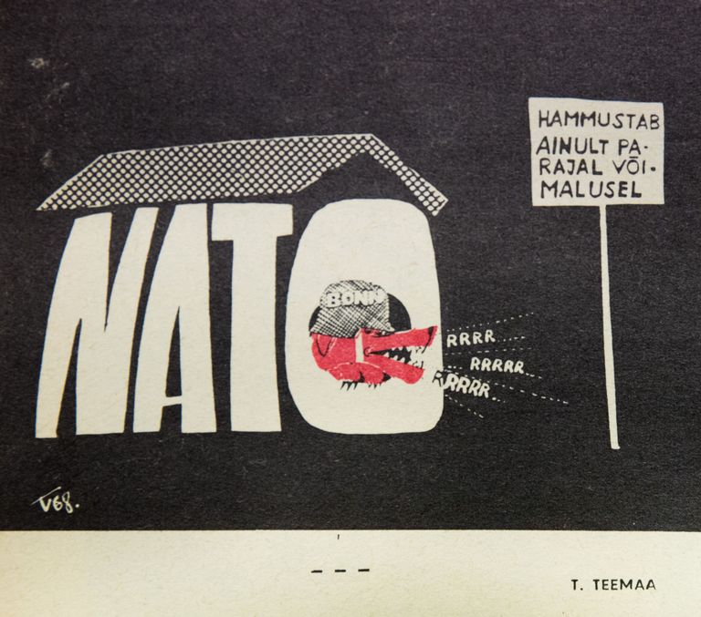 T. Teemaa (1968 nov). 1968. aasta NSV Liidu invasiooni Tšehhoslovakkiasse idablokis ametlikes väljaannetes karikatuuridel mõistagi ei kajastatud. Küll aga ilmusid pilkepildid kurjast Lääne-Saksamaast, kus NSV Liit nägi endal sekkumisõigust.