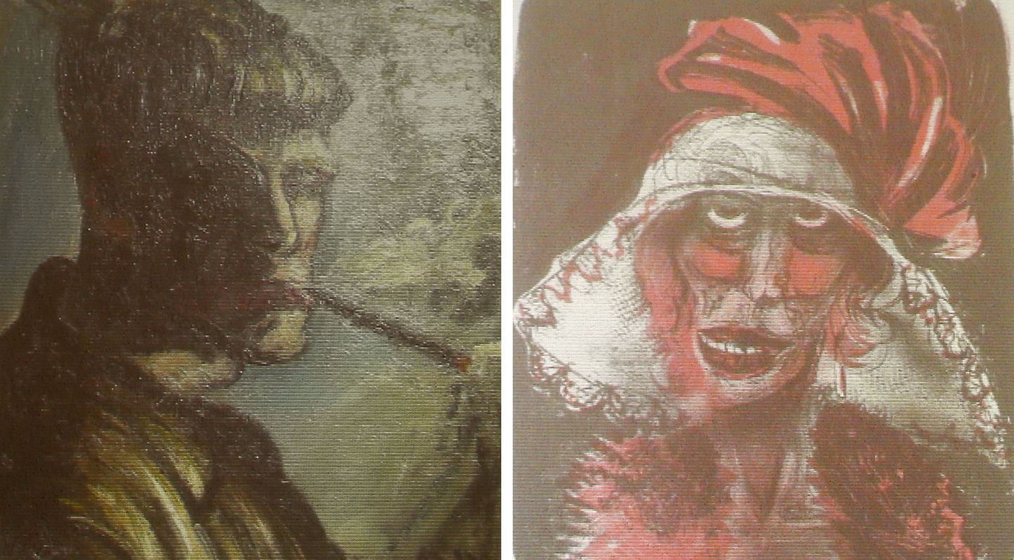 Kombineeritud foto Saksa kunstniku Otto Dixi kahest seni teadmata tööst.