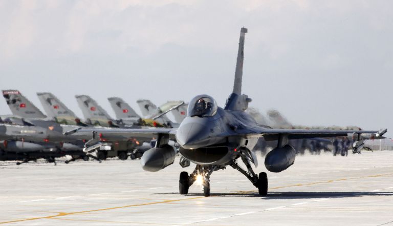 Türgi õhujõudude hävitaja F16. Foto: Scanpix