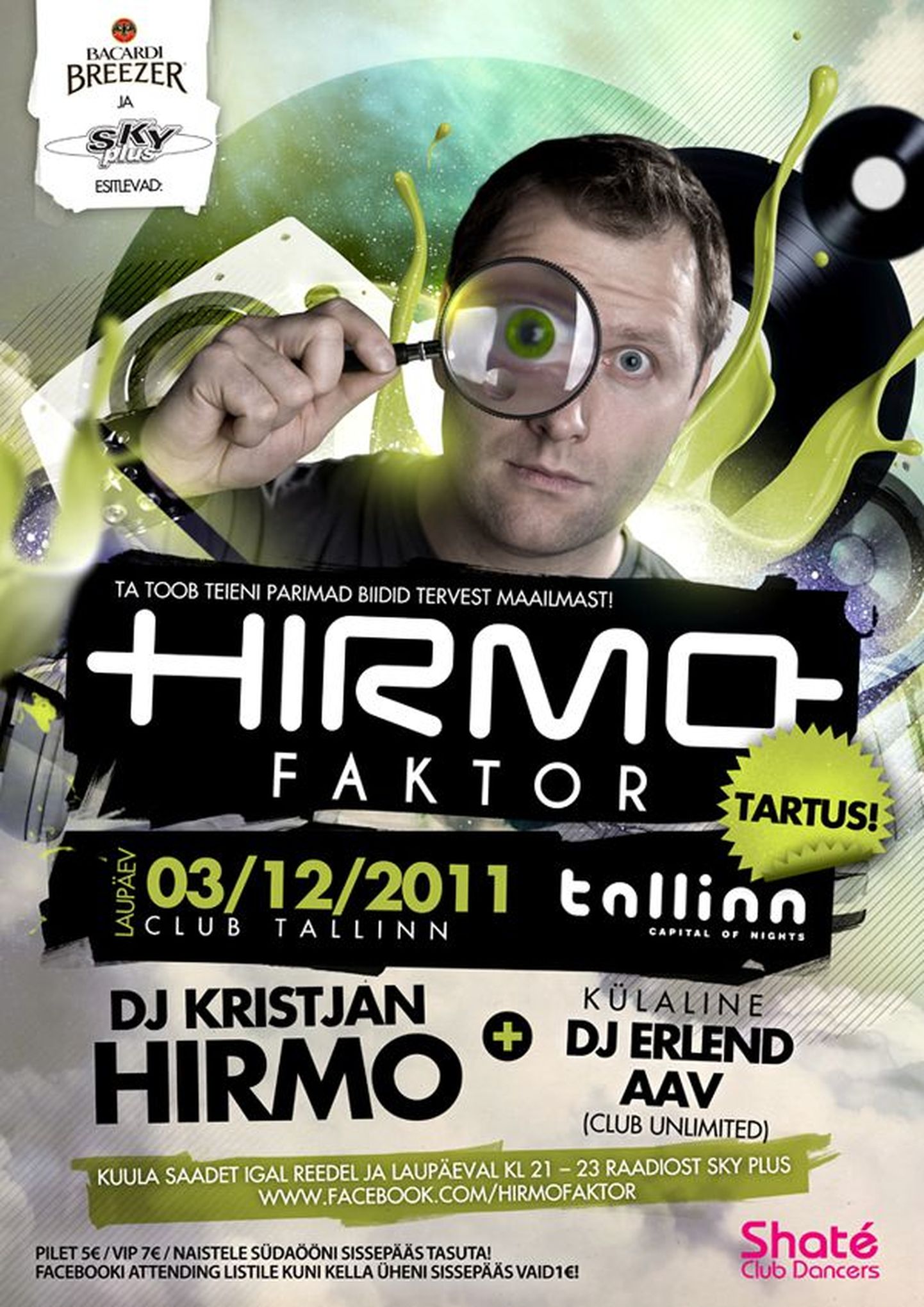 Menukas raadioshow HirmoFaktor tungib selle nädalavahetusel raadiojaama seinte vahelt ööklubisse Tallinn!