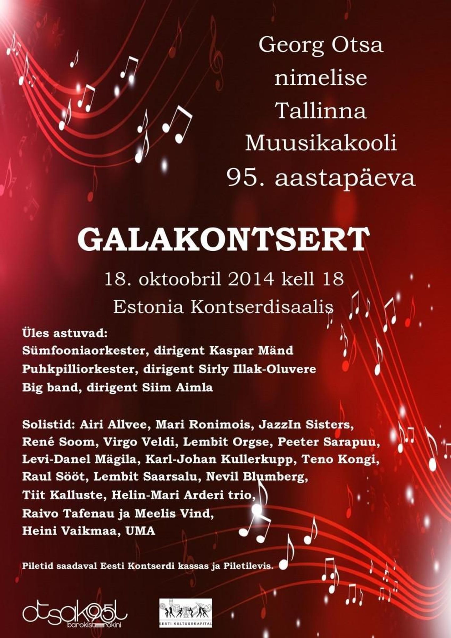 G. Otsa nim Tallinna Muusikakooli 95. aastapäeva Galakontsert ja bankett