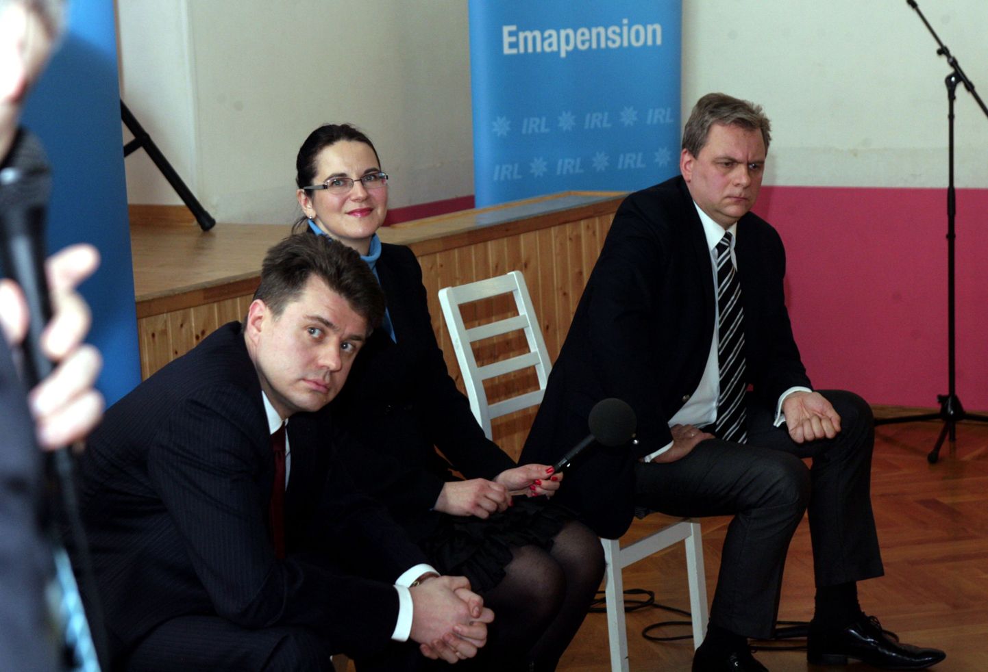 IRLi esimehekandidaadid Urmas Reinsalu, Liisa Pakosta ja Andres Herkel.