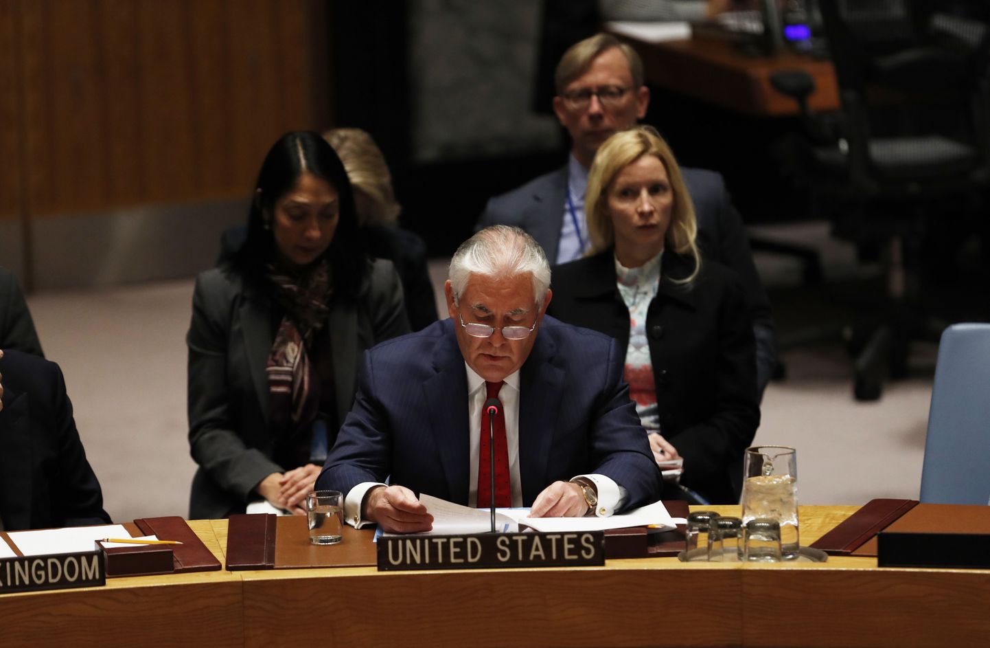 USA välisminister Rex Tillerson ÜRO Julgeolekunõukogus.