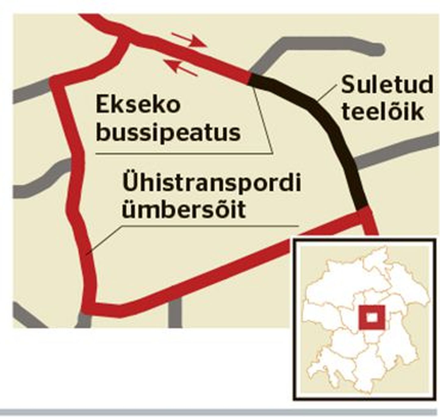 2.–11. maini pööravad liinibussid 
Ekseko peatuse juures ümber ning jätkavad teekonda Vardja küla kaudu.