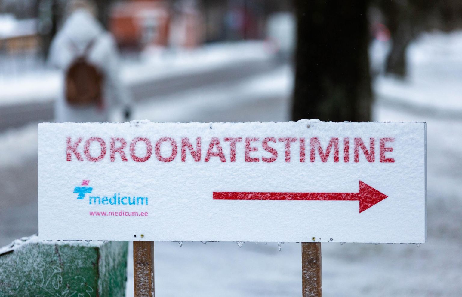 Koroonatestimise punkt. Foto on illustratiivne.