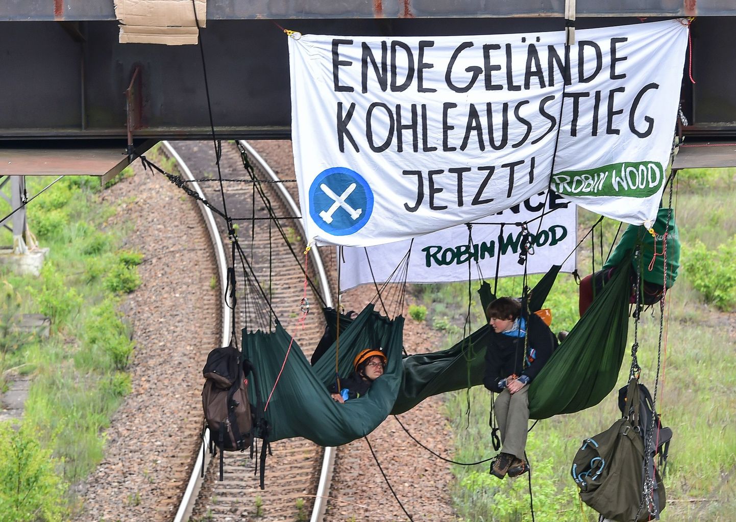 Saksa keskkonnaaktivistid avaldasid meelt söeelektrijaama vastu.