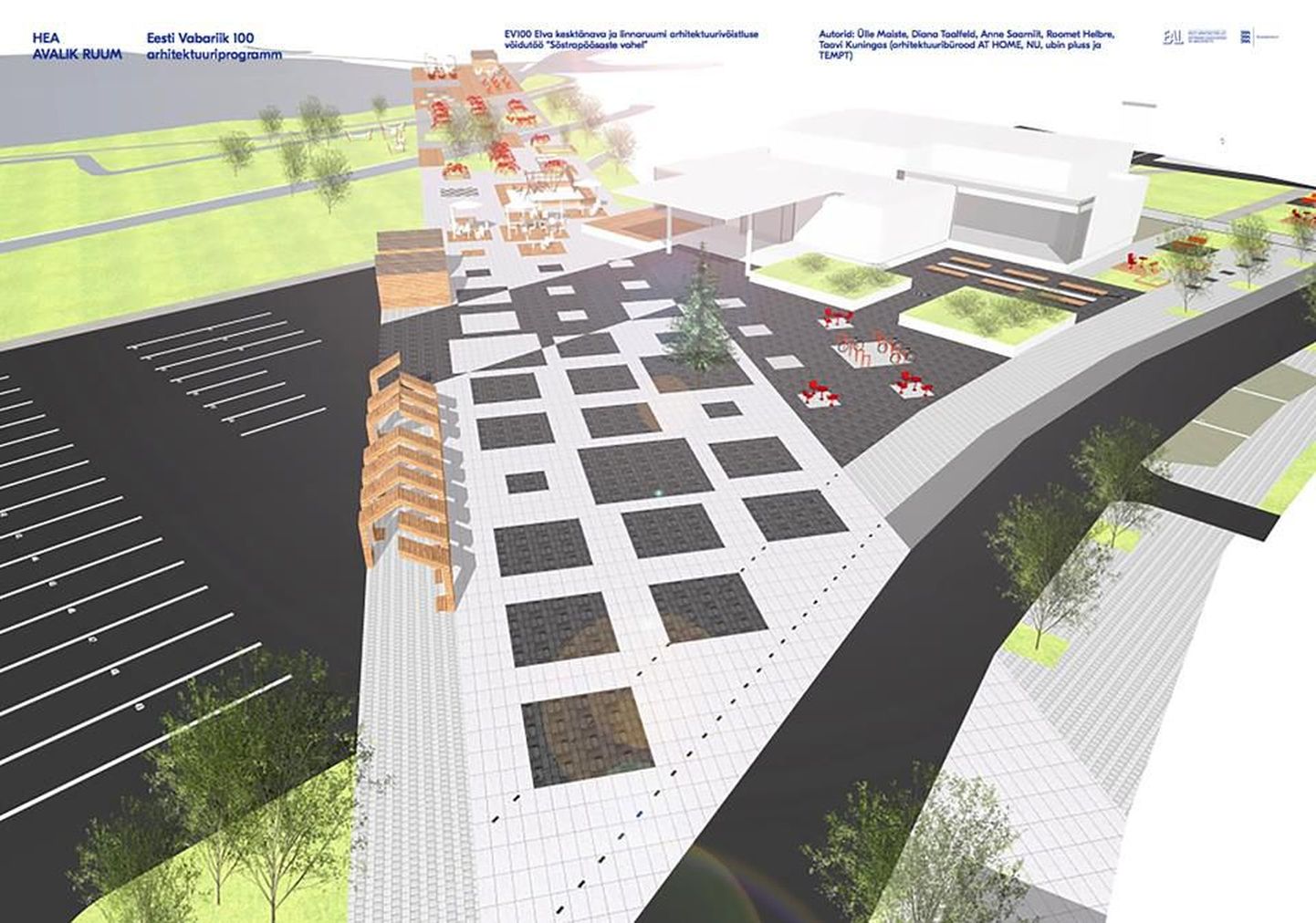 Elva avaliku ruumi arhitektuurivõistluse võidutöö edasiarendus.