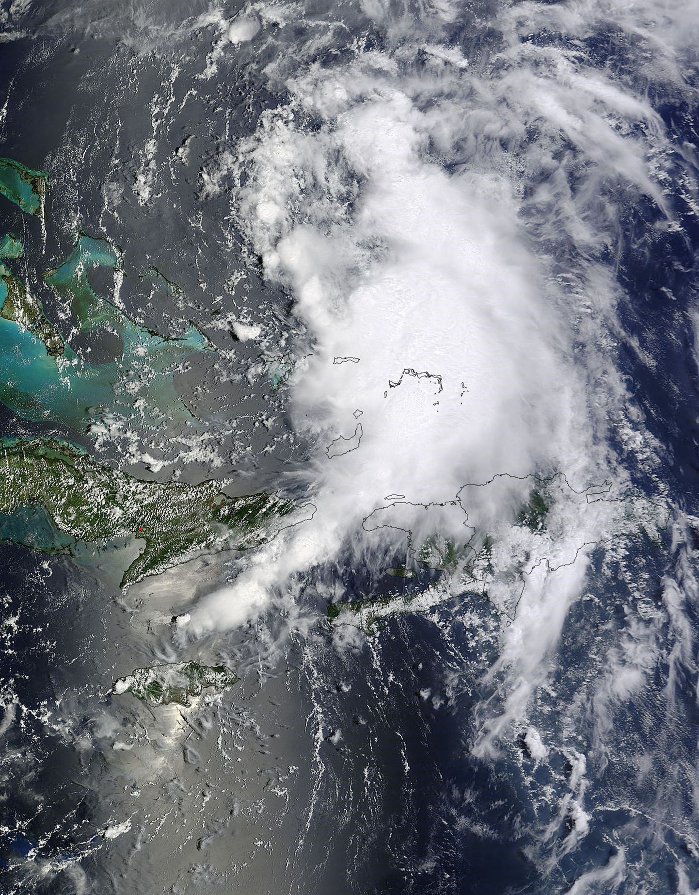 NASA satelliitfoto troopilisest tormist Cristobal, mis paisus orkaaniks