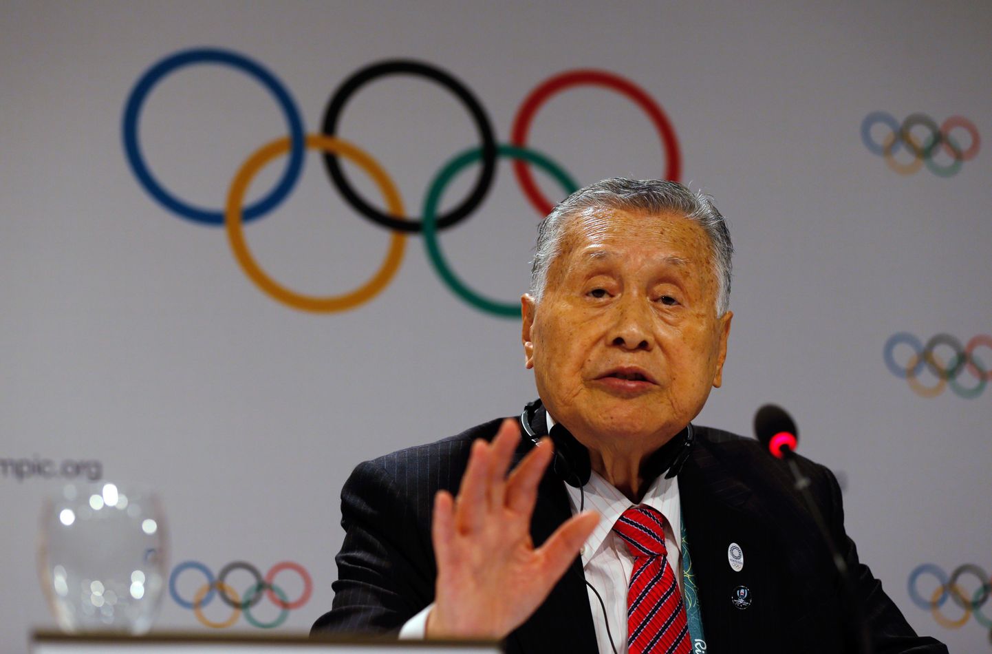 2020. aasta Tokyo olümpiamängude organiseerimiskomitee juht Yoshiro Mori annab teada uutest olümpiaaladest