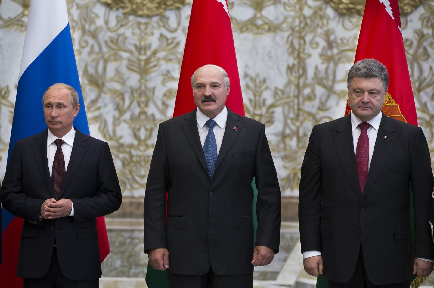 Владимир Путин, Александр Лукашенко и Петр Порошенко.