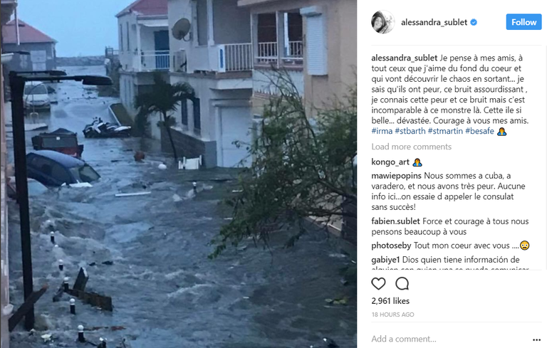 Irma laastamistöö St Martini saarel