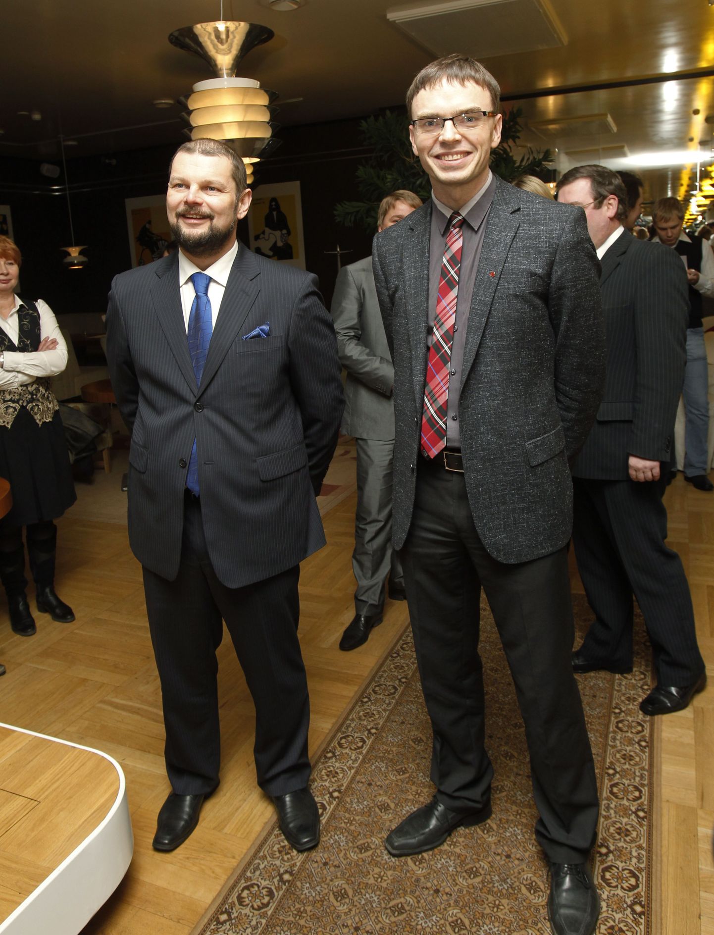 Vene Erakonna Eestis juht Stanislav Tšerepanov ja Sotsiaaldemokraatlik Erakonna esimees Sven Mikser.