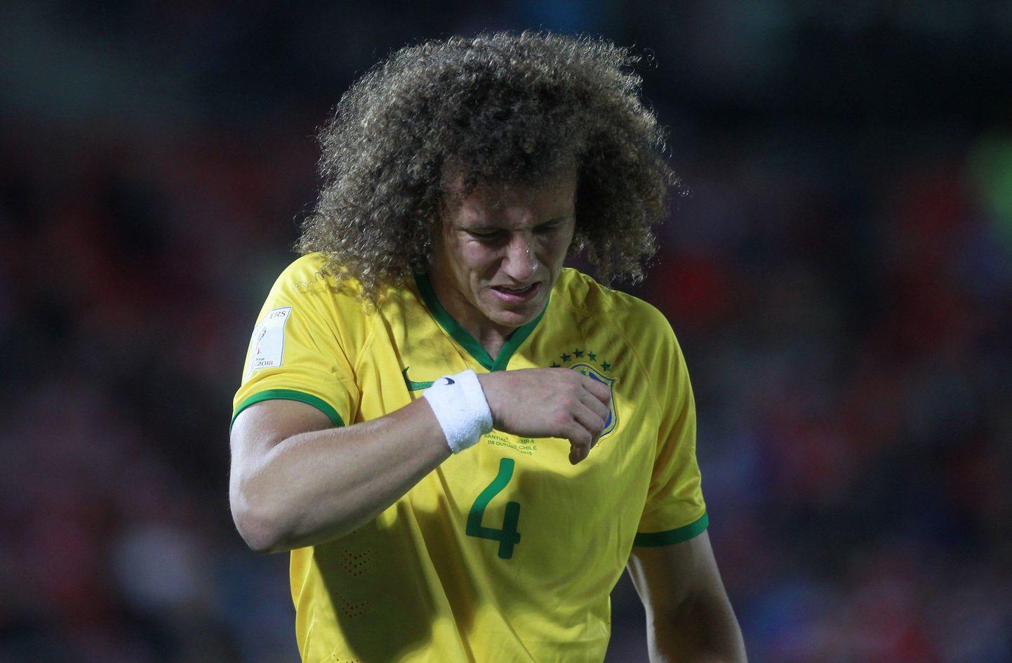 David Luiz Brasiilia koondise särgis.