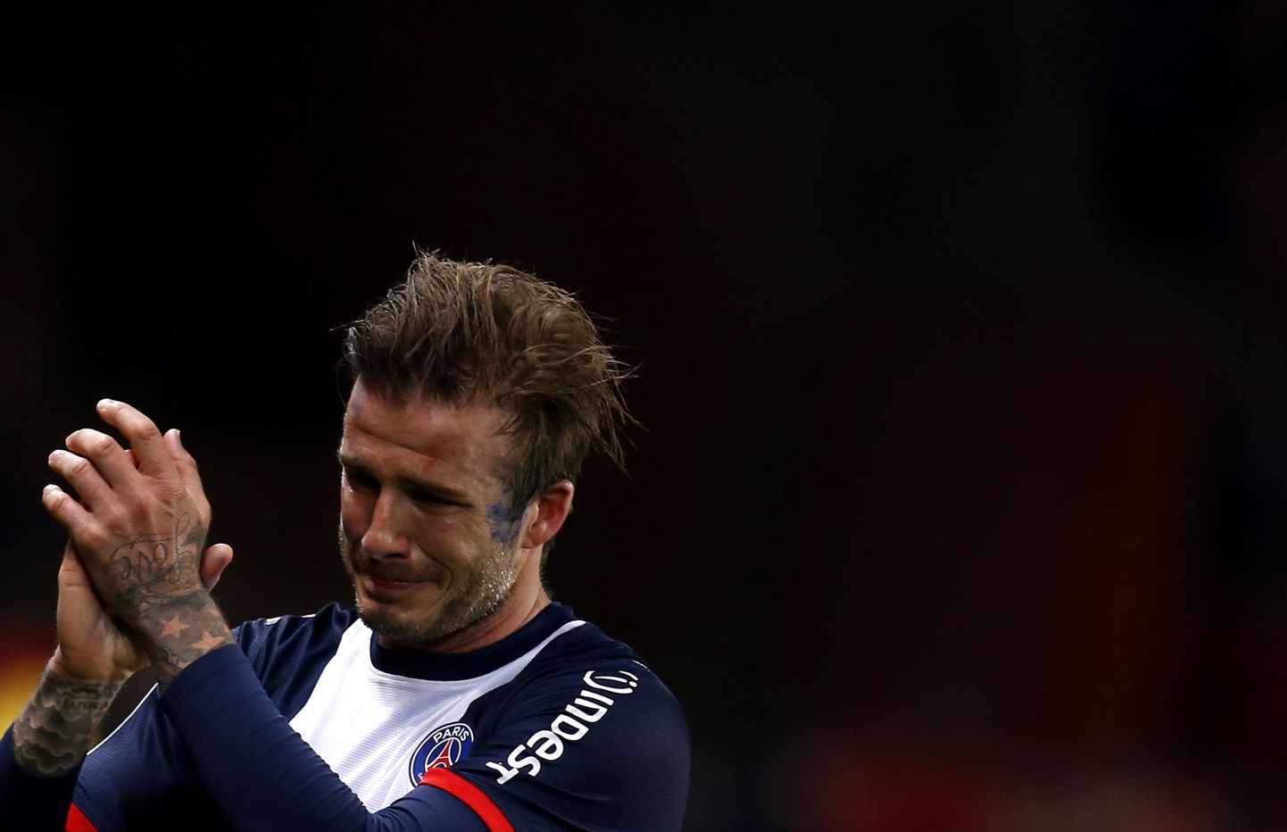 Karjääri kaptenina lõpetanud David Beckham lahkus platsilt pisarais