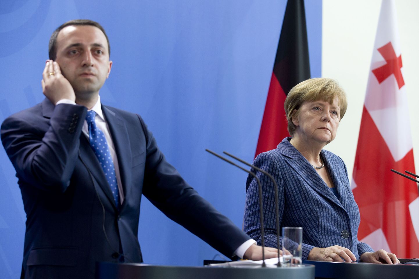 Saksa liidukantsler Angela Merkel ja Gruusia peaministri Irakli Garibašvili täna Berliinis.