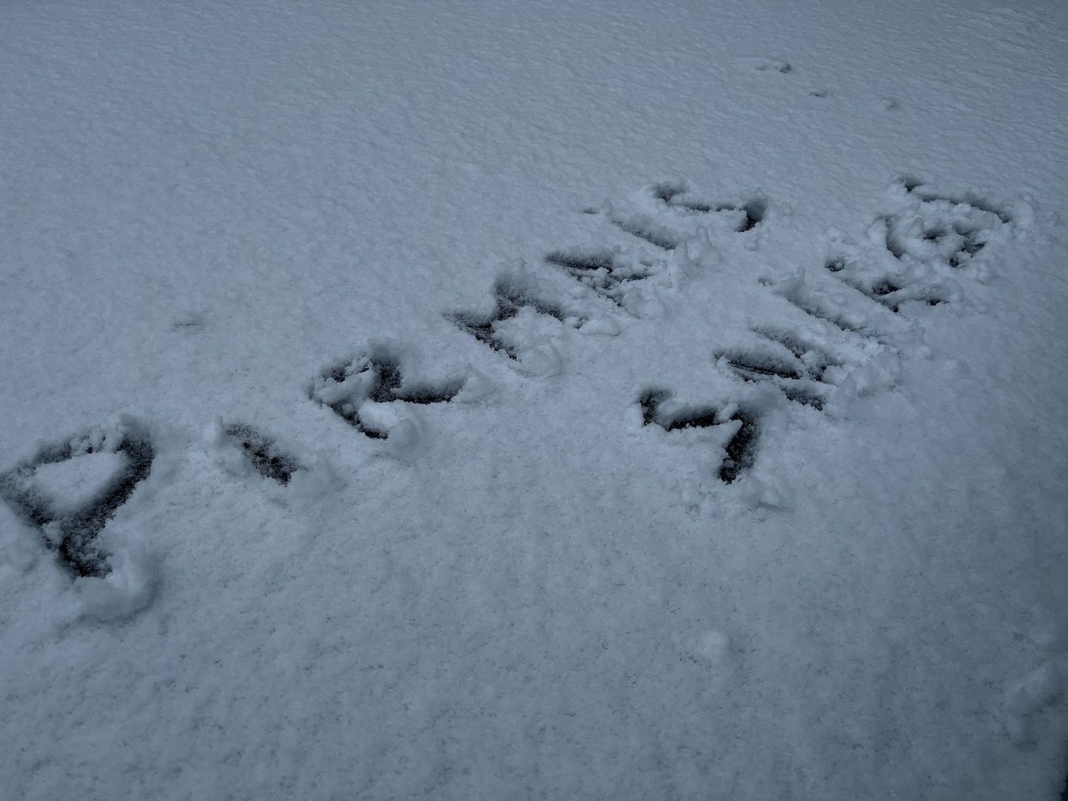 Pirmais sniegs Rēzeknē.
