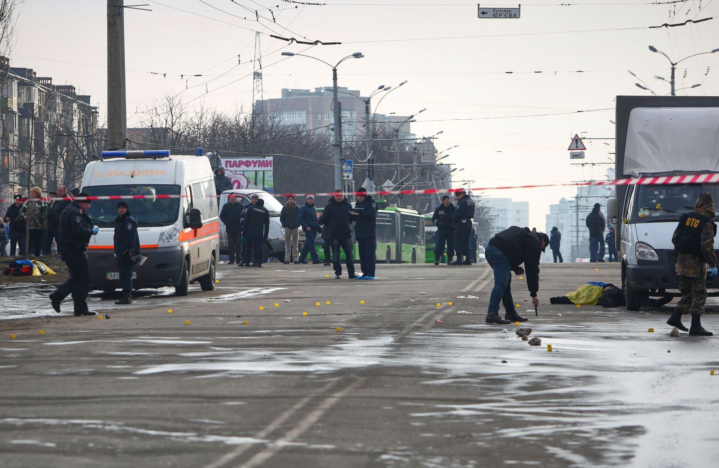 Terroriakt Harkivis leidis aset 22. veebruarl Marssal Žukovi prospektil.