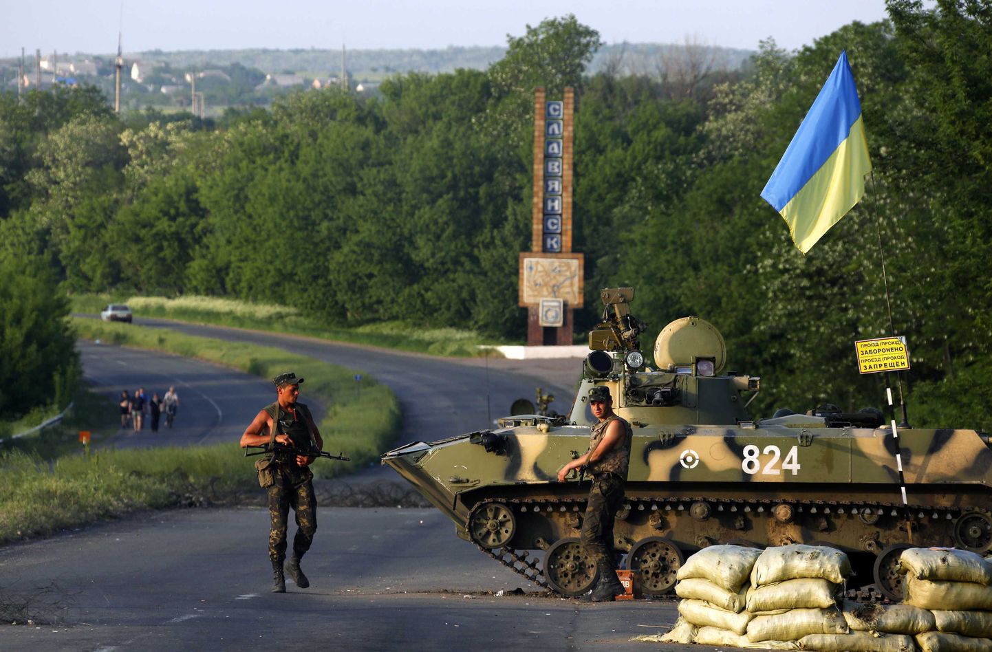 Ukraina kaitseväelased Slovjanski lähedal.