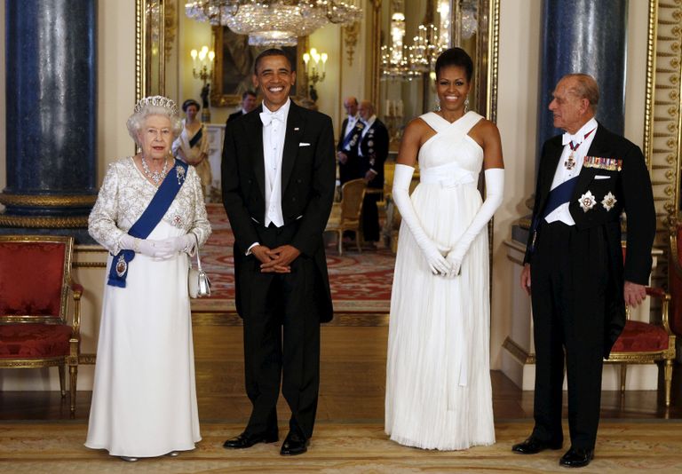 Barack Obama, Michelle Obama, kuninganna Elizabeth II ja prints Philip 2011. aasta mais / Scanpix