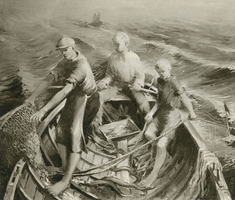 Richard Uutmaa. Kalurid. 1939. Õli