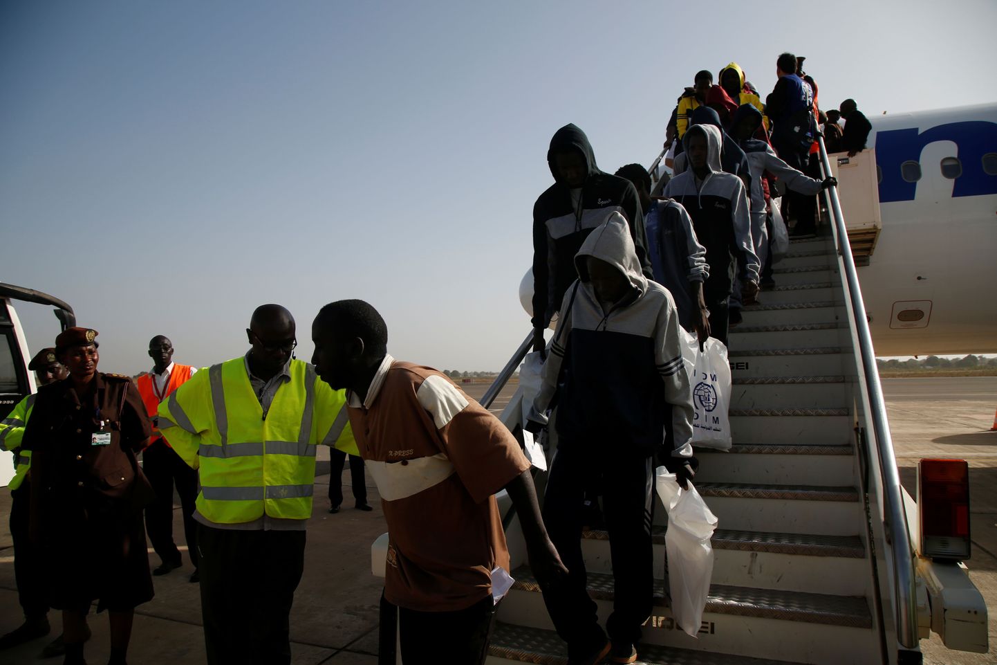 Liibüast tagasi saadetud migrandid.