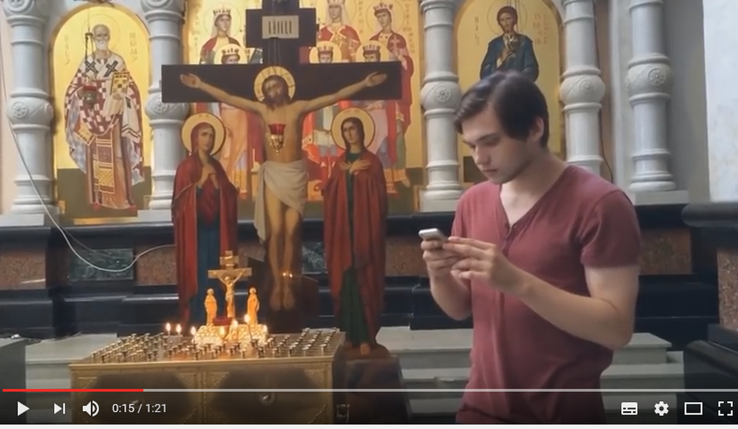 Vene blogija mängib kirikus Pokemone