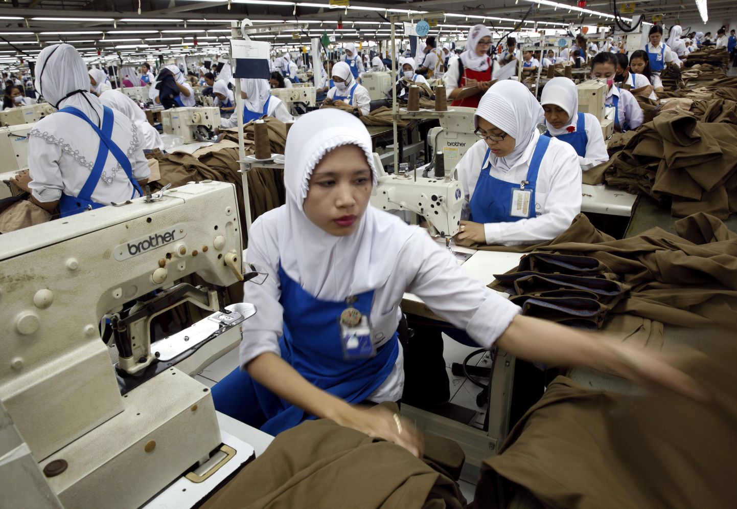 Rõivavabriku töölised Indoneesias.