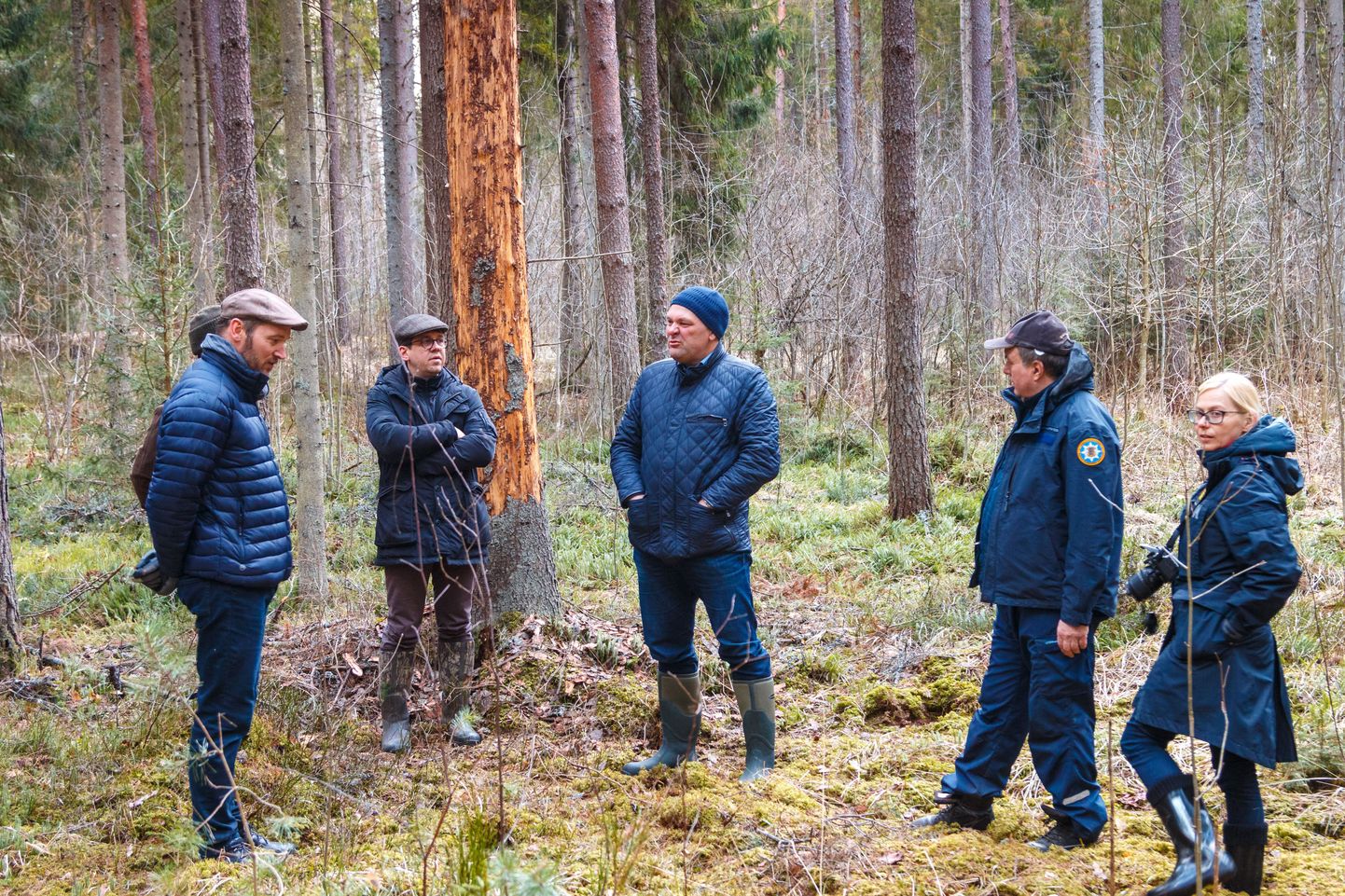 Keskkonnaminister Marko Pomerants hiljutisel Valgamaa visiidil metsamajandamise probleemidega tutvumas.